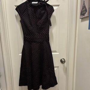 Black Polka Dot (hearts) Dress by MUXXN